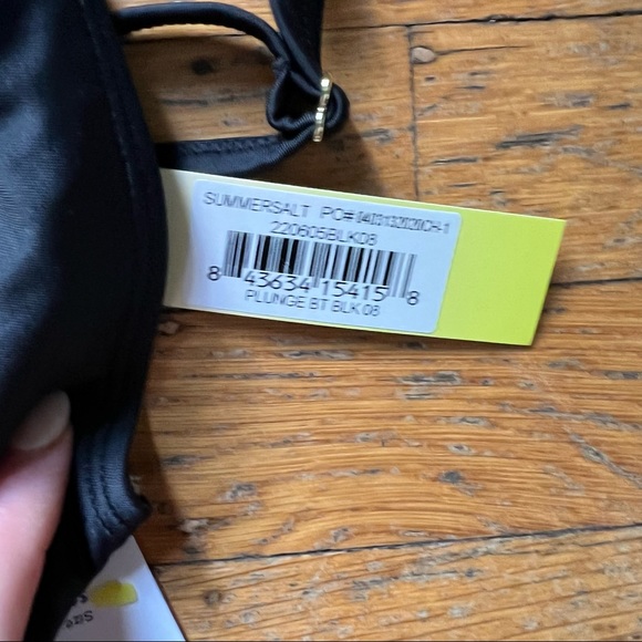 Summersalt Women’s Black The Plunge Bikini Top Size 8 - Picture 9 of 9